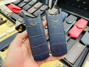 BAO DA VERTU DA CÁ SẤU XANH NAVY